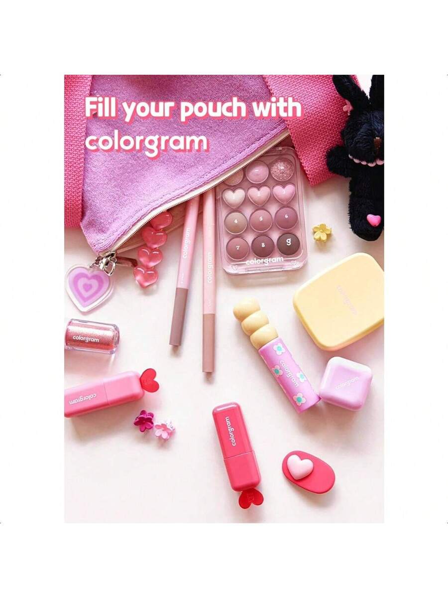 Colorgram Pin Point Eyeshadow Palette 02 Pink+Mauve= | Ultra-Blendable Matte, Glitter
