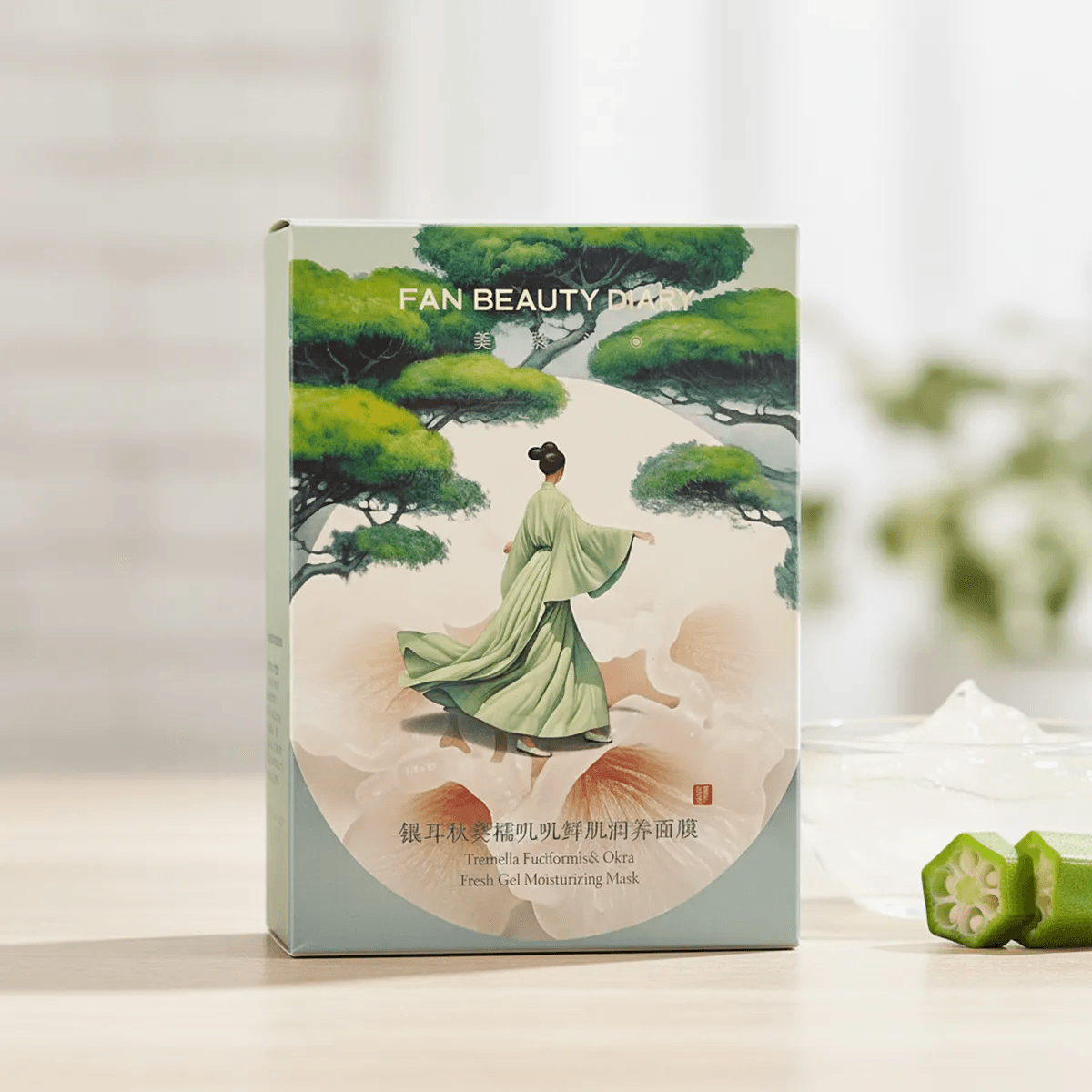 FAN BEAUTY DIARY Silver Ear and Pumpkin Stem Softening Mask - Hydrates, Moisturizes, Soothes, Nourishes Dry Skin - 5-plate pack