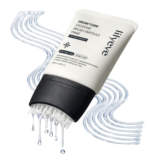 lilyeve Grow Turn Exosome Brush Ampoule Prime 100ml, Built-in Brush,Suit for man,