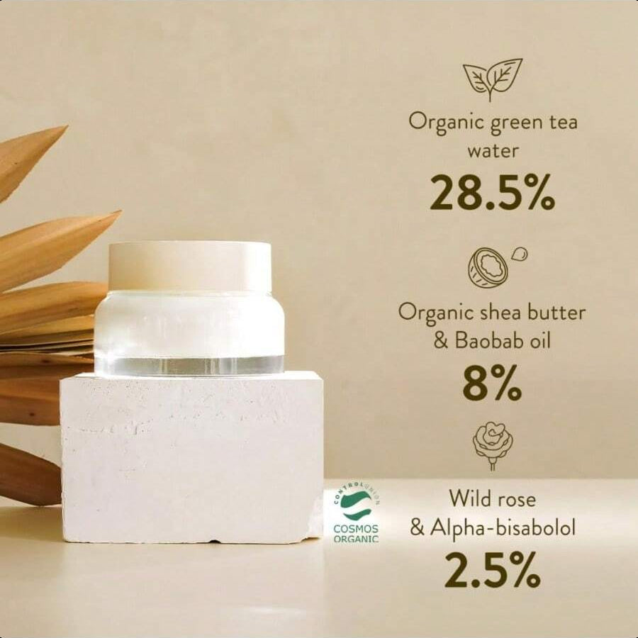 sioris Enriched By Nature Cream 50ml/1.69 Oz Supports Skin's Natural Barrier & Protects From Mositure Loss, Rosa Multiflora Flower Extract For A Smooth Texture