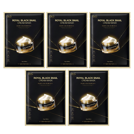 DR.G ROYAL BLACK SNAIL CREAM MASK 5PCS
