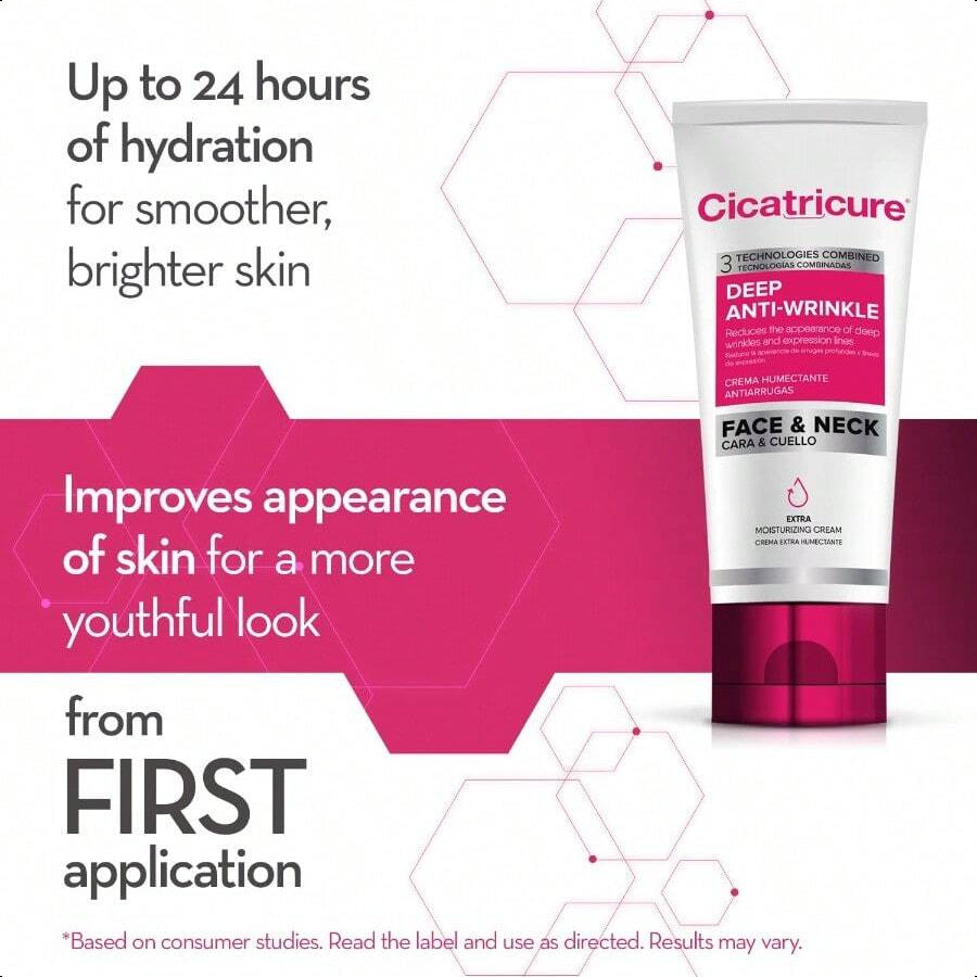 CICATRI Anti Wrinkle Face & Neck Cream 60g/2.1 Oz, 3-In-1 Facial Moisturizer With Retinol, Vitamin E