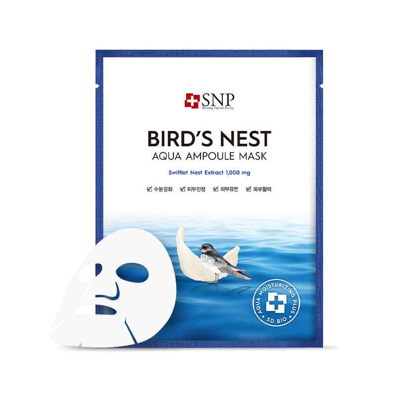 SNP BIRD'S NEST AQUA AMPOULE MASK 25ml x 10pcs