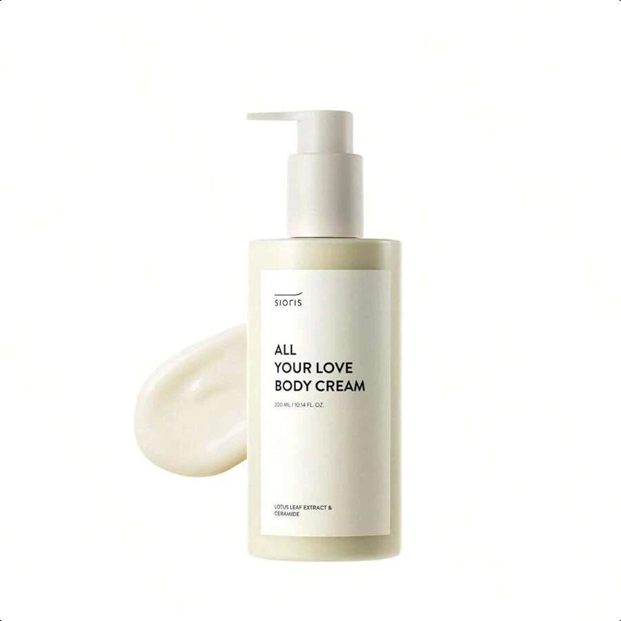 sioris All Your Love Body Cream 300ml/10.14 Oz Deep Moisturizing Revitalize Vitamin Body Cream For Dry And Sensitive Skin And Family