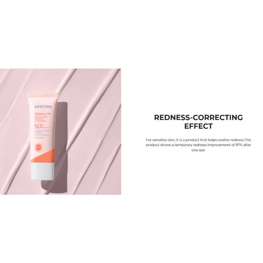 AESRURA derma uv365 red calming tone up sunscreen 40ml