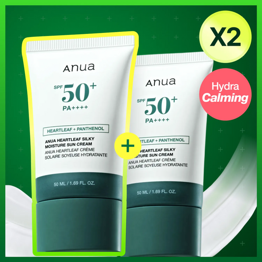 Anua Heartleaf Silky Moisture Sun Cream 50ml Double Pack