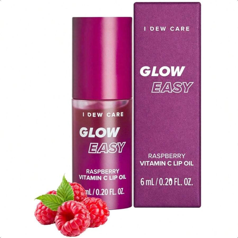 I Dew Care Lip Gloss - Glow Easy Raspberry 6ml/20 Oz | Jojoba Seed Oil, Vitamin C