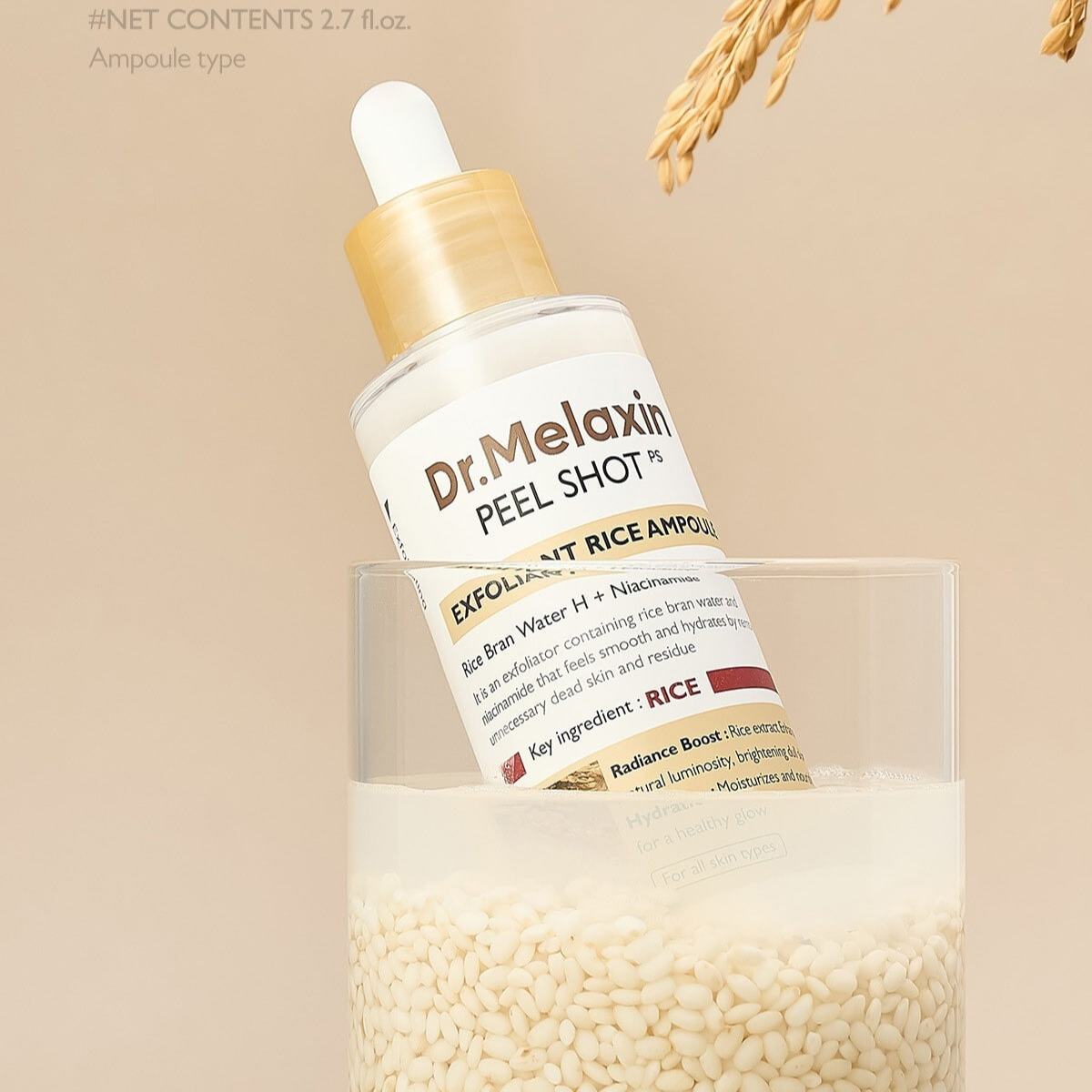 Dr.Melaxin Peel Shot Glow White Rice Peeling Ampoule 80ml