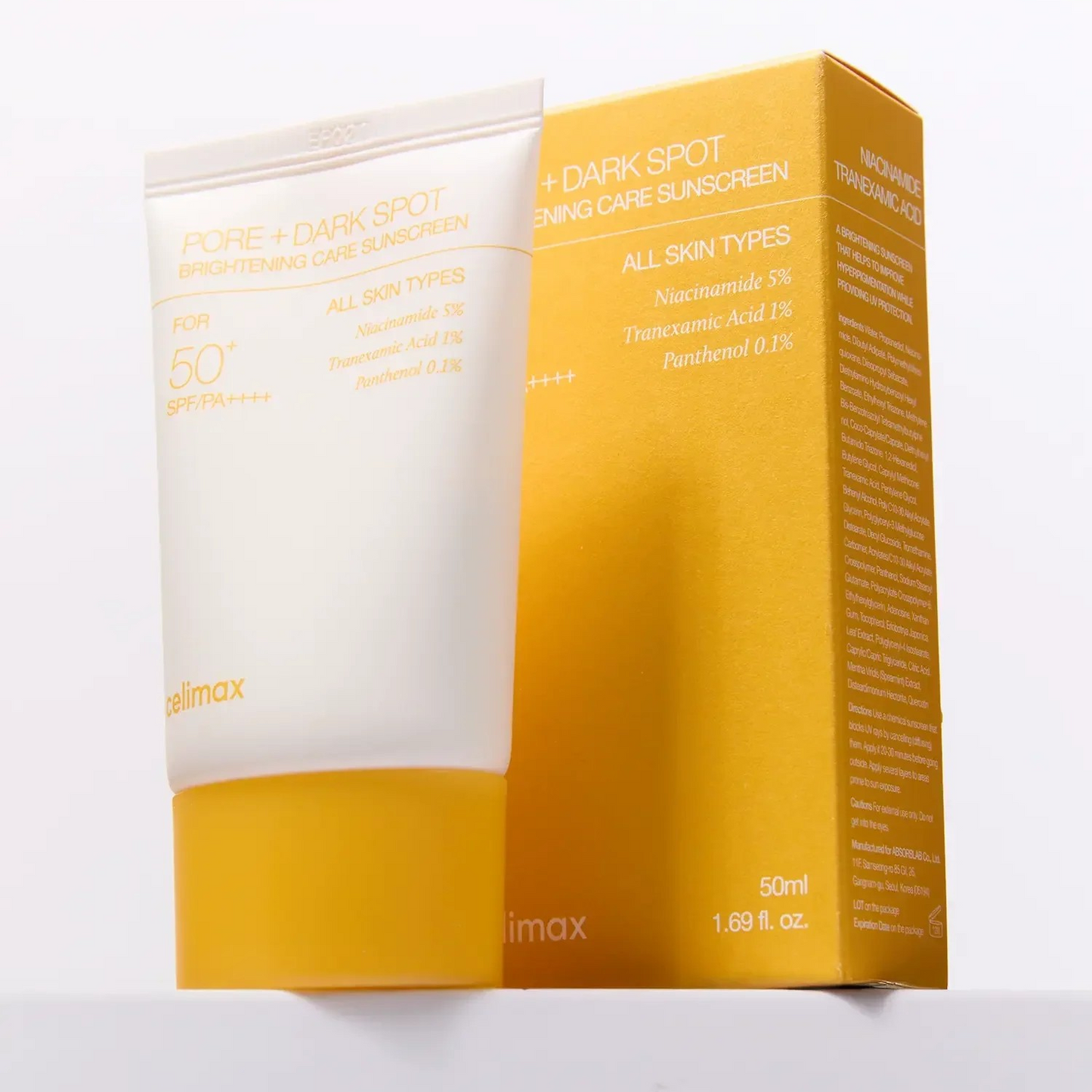 celimax Pore+ Dark Spot Brightening Care Sunscreen SPF50+PA++++ 50ml*2