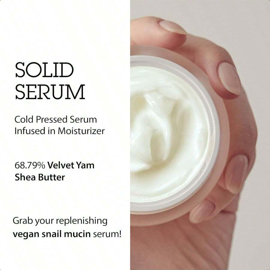 Blithe Pressed Serum 68.79% Wild Yam Moisturizing Serum With Cream Texture For Women, Vegan Mucin Safe For Sensitive Skin
