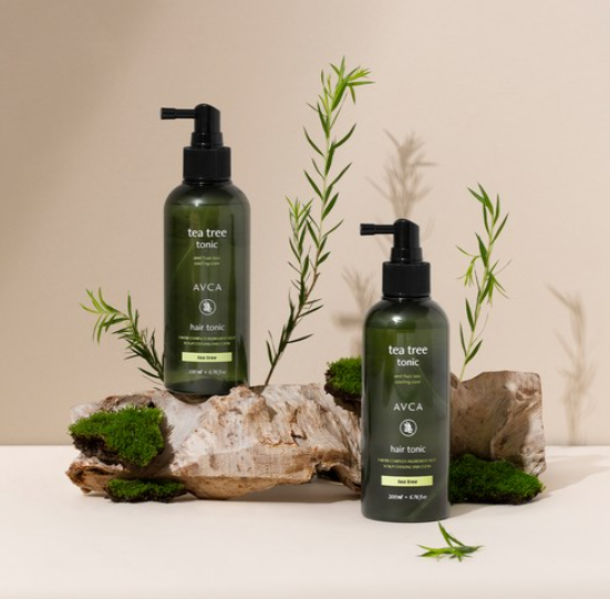 AVCA Tea Tree Hair Tonic 200ml Scalp Care Anti Hair Loss Cooling Treatment Spray
