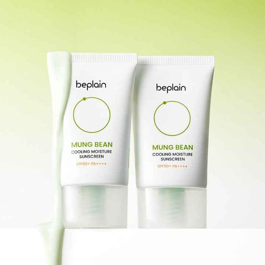 beplain - Mung Bean Cooling Moisture Sunscreen SPF50+PA++++ 50ml*2 +10ml
