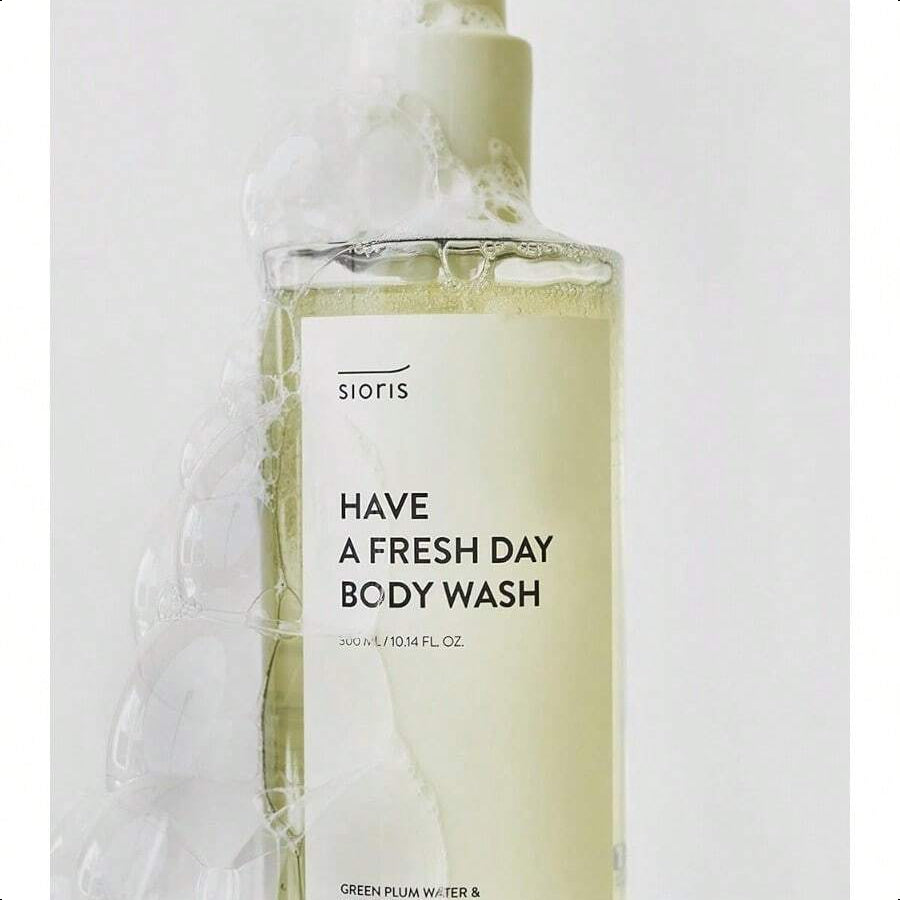 sioris Have A Fresh Day Body Wash 300ml/10.14 Oz Contain Natural Sulfactant AHA BHA Slightly Acid Sugar Vitamin Cleanser For Sensitive