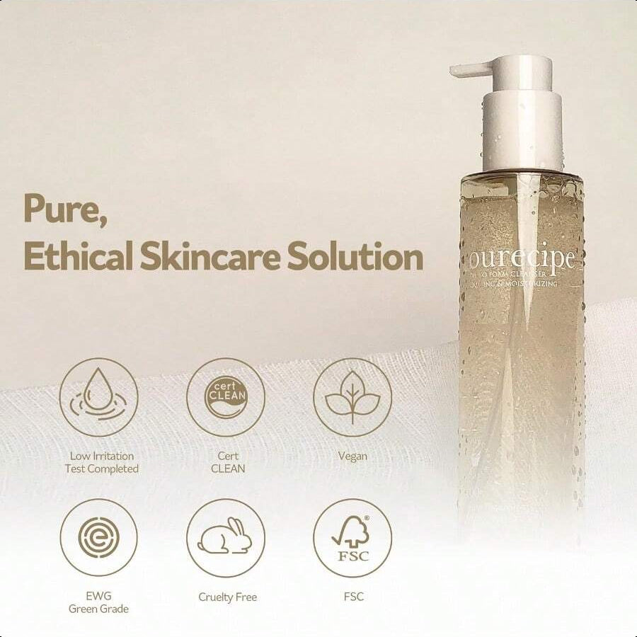 PESTLO Ourecipe Oil To Foam Cleanser – Vegan, Hypoallergenic, Gentle Makeup Remover, Deep Cleansing, Non-Sticky For All Skin Type Including Sensitive, Dry And Acne-Prone Skin, 6.76 Fl Oz (200ml)