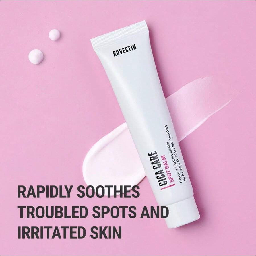 Rovectin Cica Care Face Balm 40ml/1.4 Oz - Immediate Redness Relief Face Moisturizer For Acne Prone, Sensitive Skin