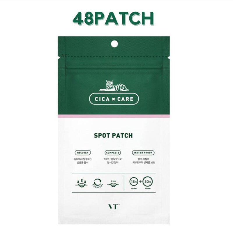 VT Cica Spot Pimple Patch(48 patches) Acne Care |Pro Cica Centella Asiatica Tiger Clear Spot Patch(48+18 patches)