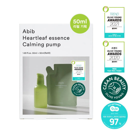 Abib Heartleaf Essence Calming Pump 50mL Refill Special (+50mL)