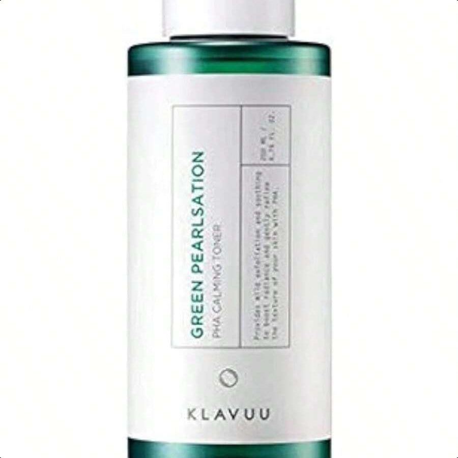 KLAVUU Green Pearlsation Pha Calming Toner 200ml/6.76 Oz | Infused With Gentle Pha (Polyhydroxy Acid) And Soothing Green Tea Extracts