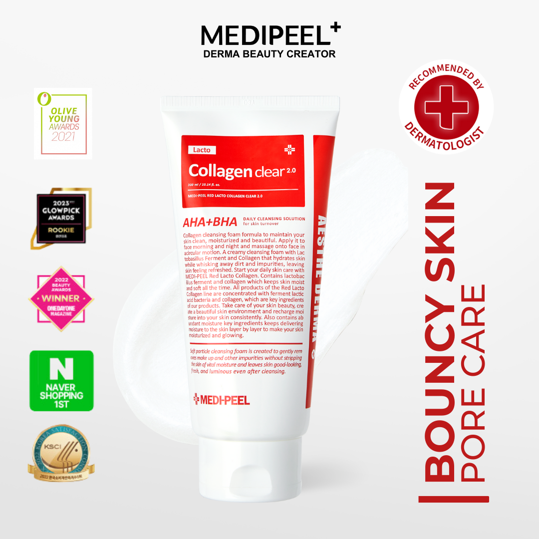 MEDI-PEEL Red Lacto Collagen Clear Foam Cleanser 2.0 120ml/300ml