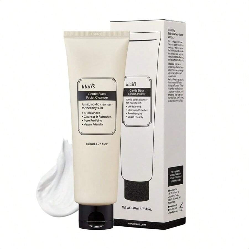 Dear, Klairs Gentle Black Facial Cleanser, 4.73 Fl Oz 140ml