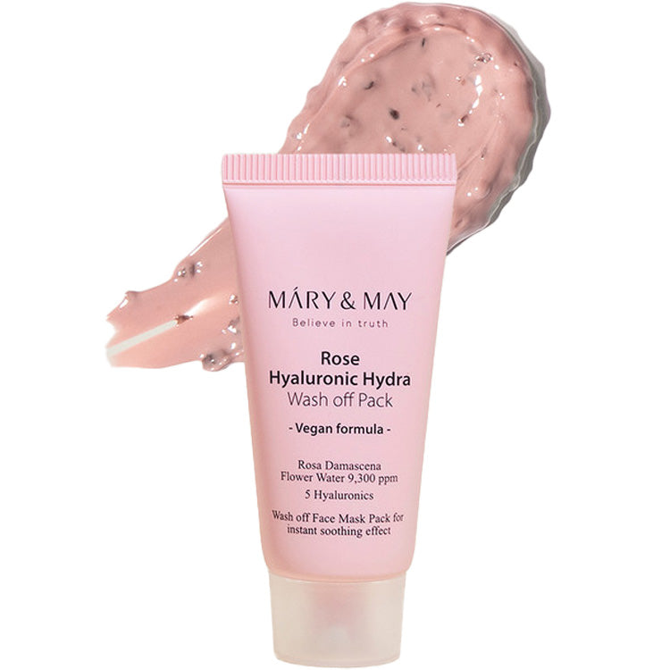 mary&may rose Hyaluronic Hydra wash off pack 30g