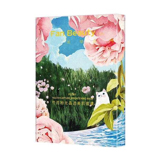 FAN BEAUTY DIARY Peony Youth Capture Brightening Mask, Niacinamide, Hydrating, Pink Radiance & Inhibit Melanin, 5 Sheets/Box