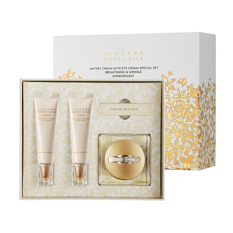 NATURE REPUBLIC Ginseng Royal Silk Watery Cream with Eye Cream Special Set (Cream 60ml & Eye Cream 30ml X2)