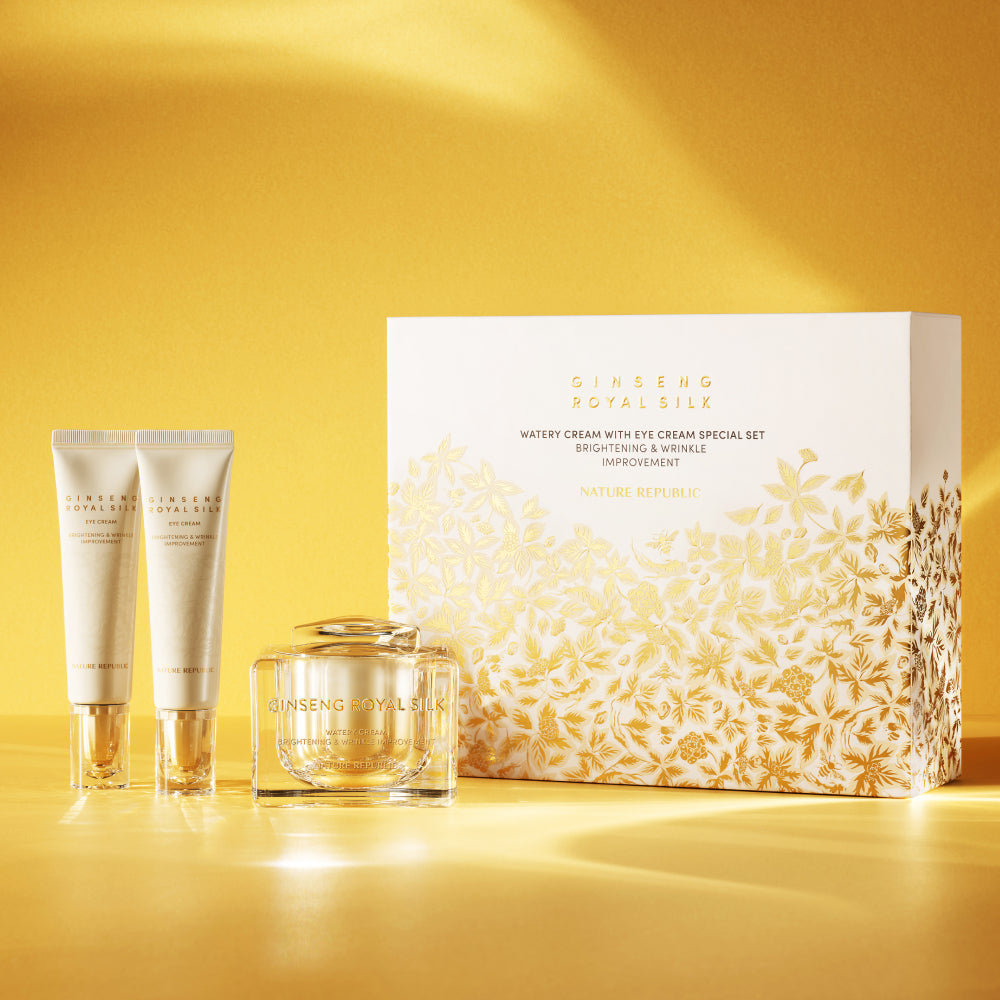 NATURE REPUBLIC Ginseng Royal Silk Watery Cream with Eye Cream Special Set (Cream 60ml & Eye Cream 30ml X2)