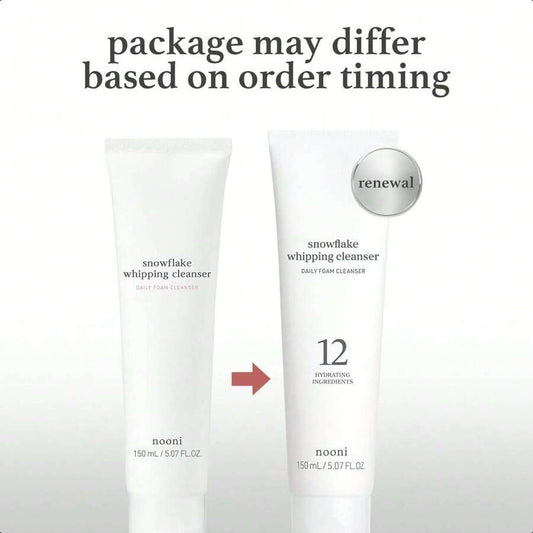 Nooni Snowflake Whipping Cleanser 150ml/5.07oz | Korean Glass Skin Care, Kbeauty, Facial Wash, Remove Impurities, Purigying