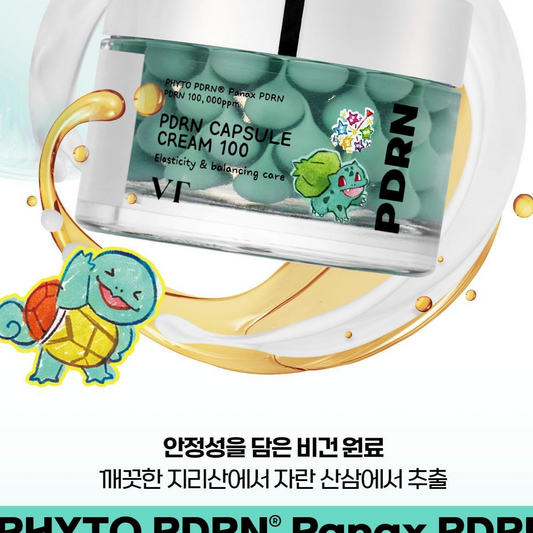 VT - PDRN Capsule Cream 100 50ml 1+1 (+Pikachu Pouch Keyring)