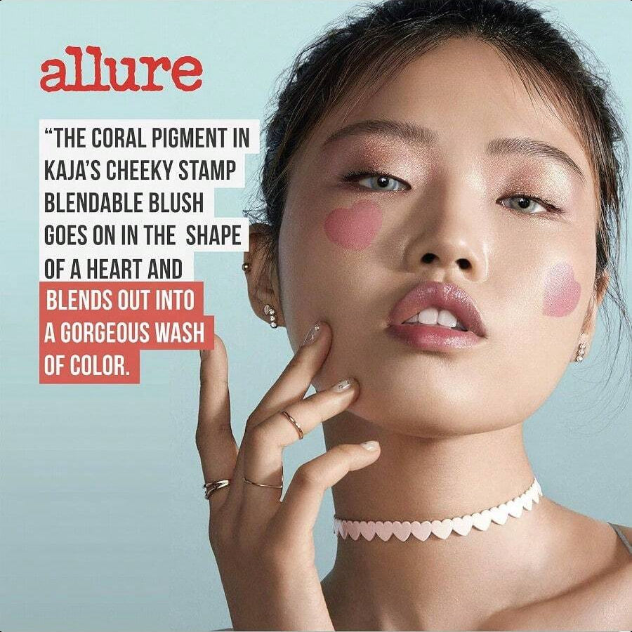 Kaja Kaja Blusher - Cheeky Stamp 4.82g/0.17oz | Adorable K - Beauty Cheek Blusher With Heart - Shaped Applicator