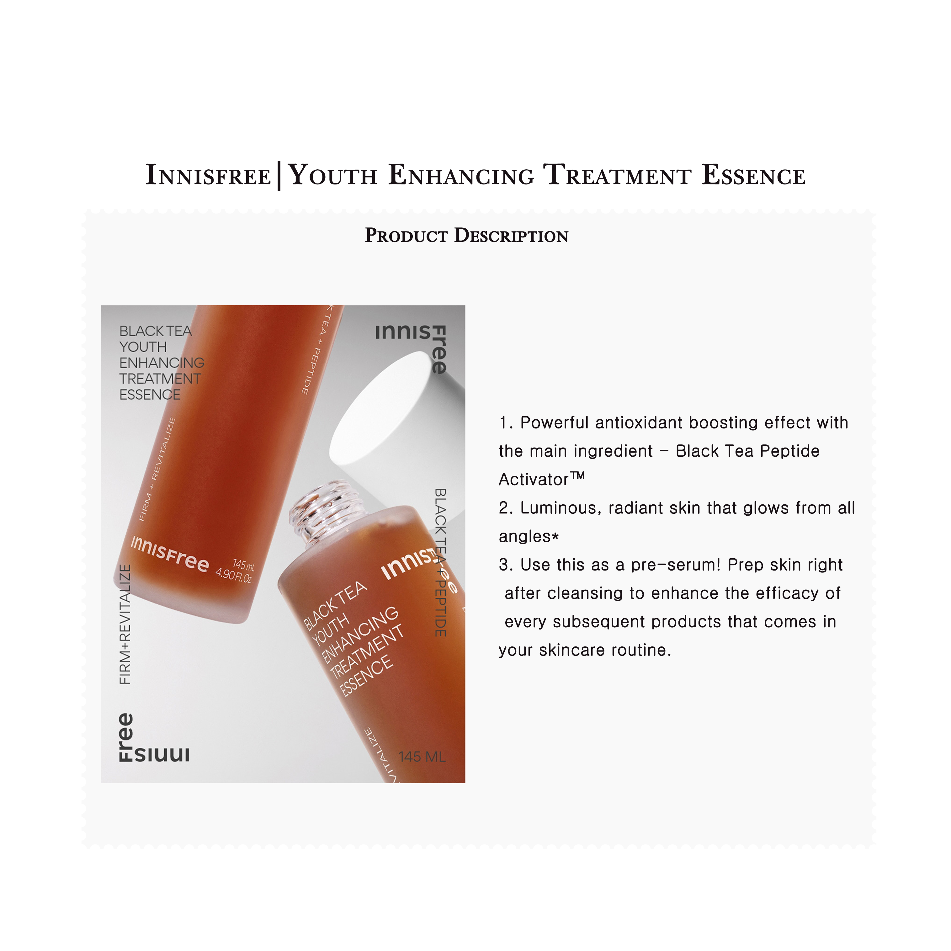 Innisfree Black Tea Youth Enhancing Treatment Essence 75ml