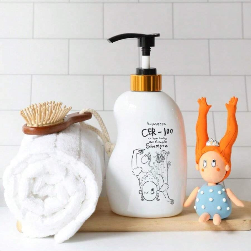 Elizavecca CER-100 Collagen Coating Hair A+ Muscle Shampoo, 16.9 Fl Oz 500ml