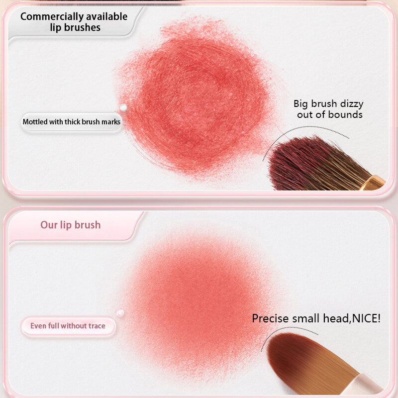Inhak Dual Lip Brush Retractable Lip Makeup Brush Lipstick Lip Gloss Brush