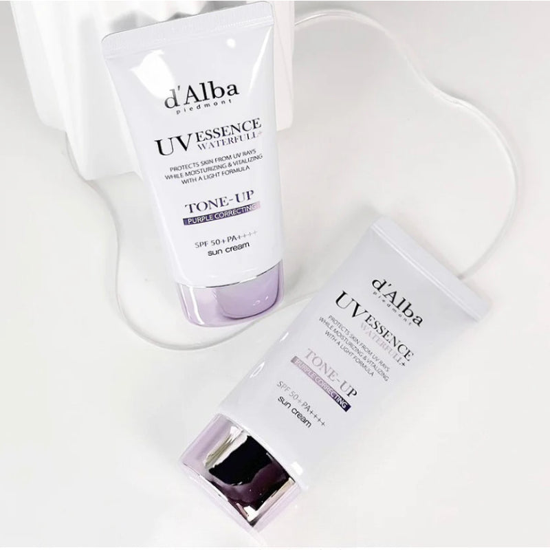 d'Alba Waterful Tone Up Sun Cream 50ml*2 - Purple Correcting