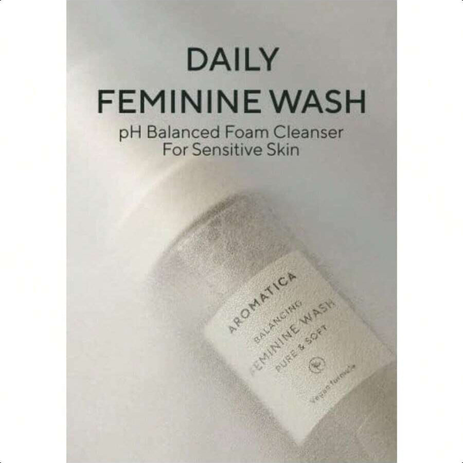 Aromatica Pure And Soft Feminine Foaming Wash 170ml/5.74 Oz | Vegan, PH-Balanced, Natural Ingredients, Unscented