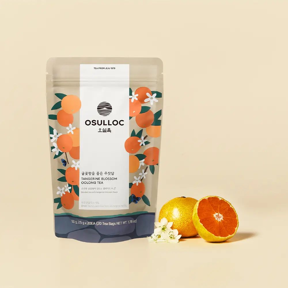 OSULLOC Tangerine Blossom Oolong Tea, 2.5g×20 Tea Bags 50g