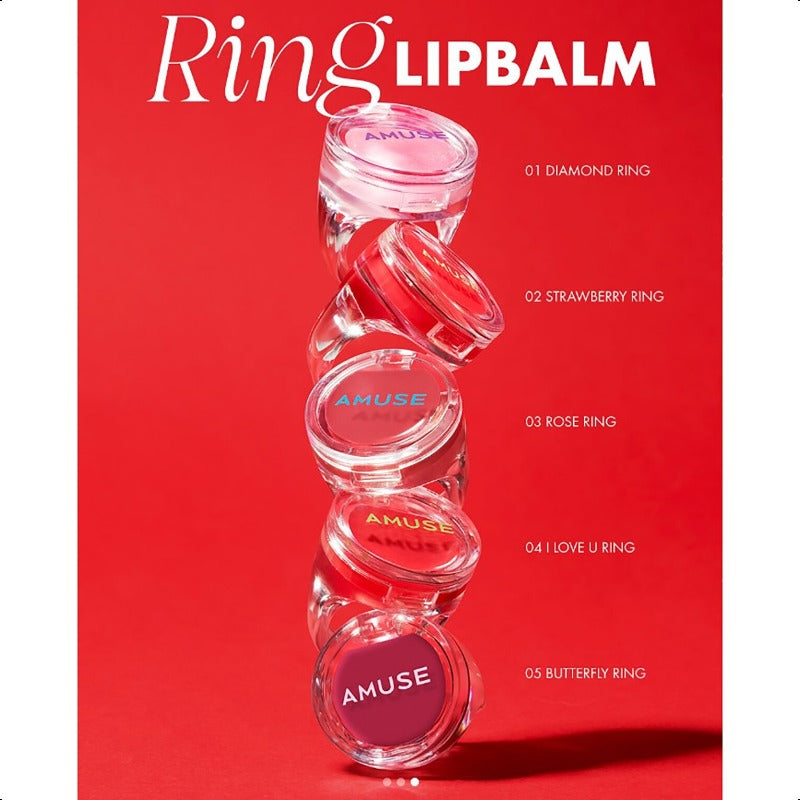 AMUSE Ring Lip Balm 0.9g 5colors K-Beauty