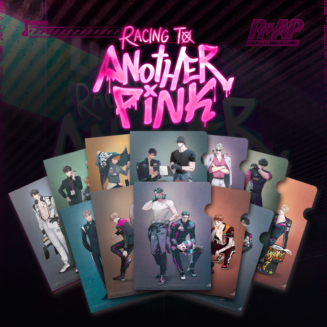 Racing To Another Pink Clear File( A5) & Couple Postcard