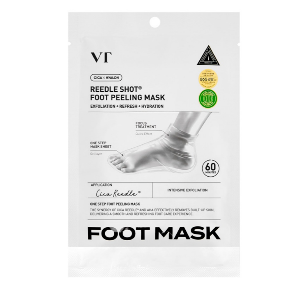 VT Reedle Shot Foot Peeling Mask 40ml One Step Deep Treatment Slip on Care Off x 3EA
