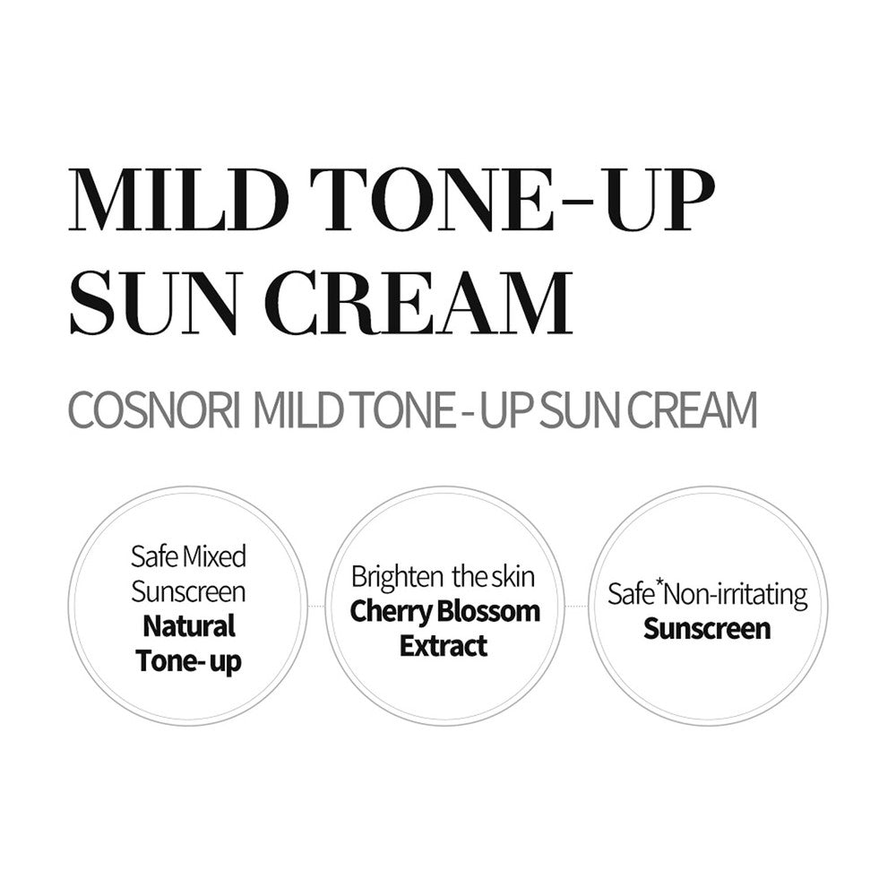 COSNORI Mild Tone-Up Sun Cream 1.69oz / 50ml SPF50+ PA++++ K-Beauty