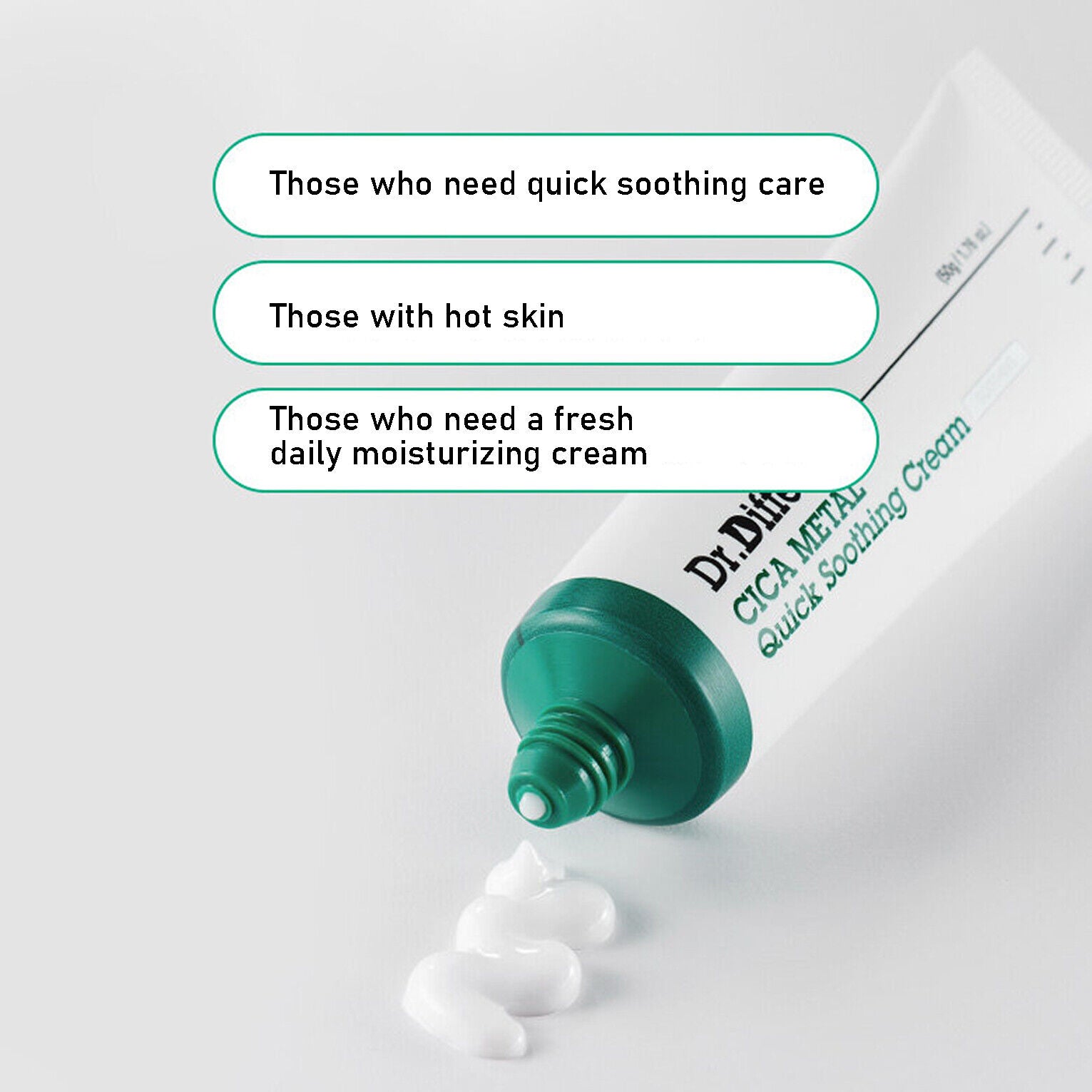 DR.DIFFERENT Cica Metal Quick Soothing Cream 1.76oz / 50g K-Beauty