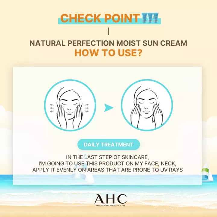 AHC Natural Perfection Moist Sun Cream SPF50 + PA++ 50ml