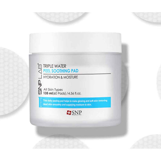 SNP LAB+ Triple Water Peel Soothing Pad 135ml cosmetic shop