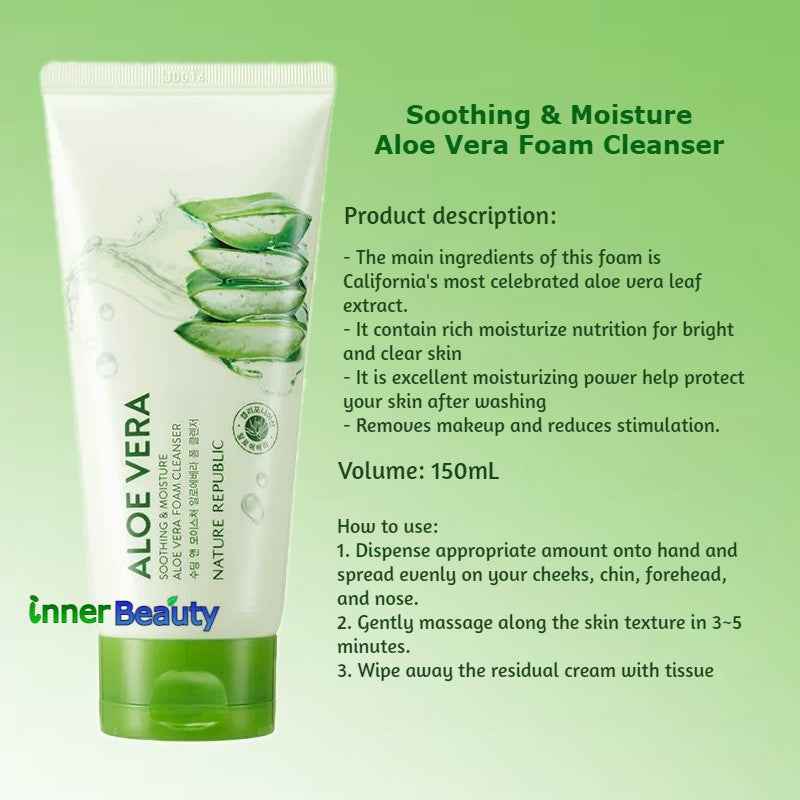 Nature Republic Soothing & Moisture Aloe Vera Cleanser Foam Cleanser 150ml