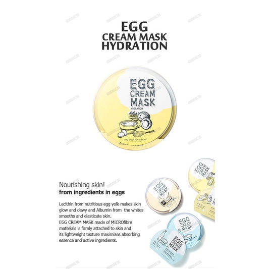TOO COOL FOR SCHOOL EGG CREAM MASK HYDRATION 28g x 5pcs online shop