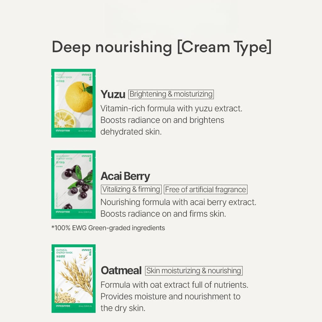 Innisfree 23NEW My Real Squeeze Masksheet 22ml*10PCS