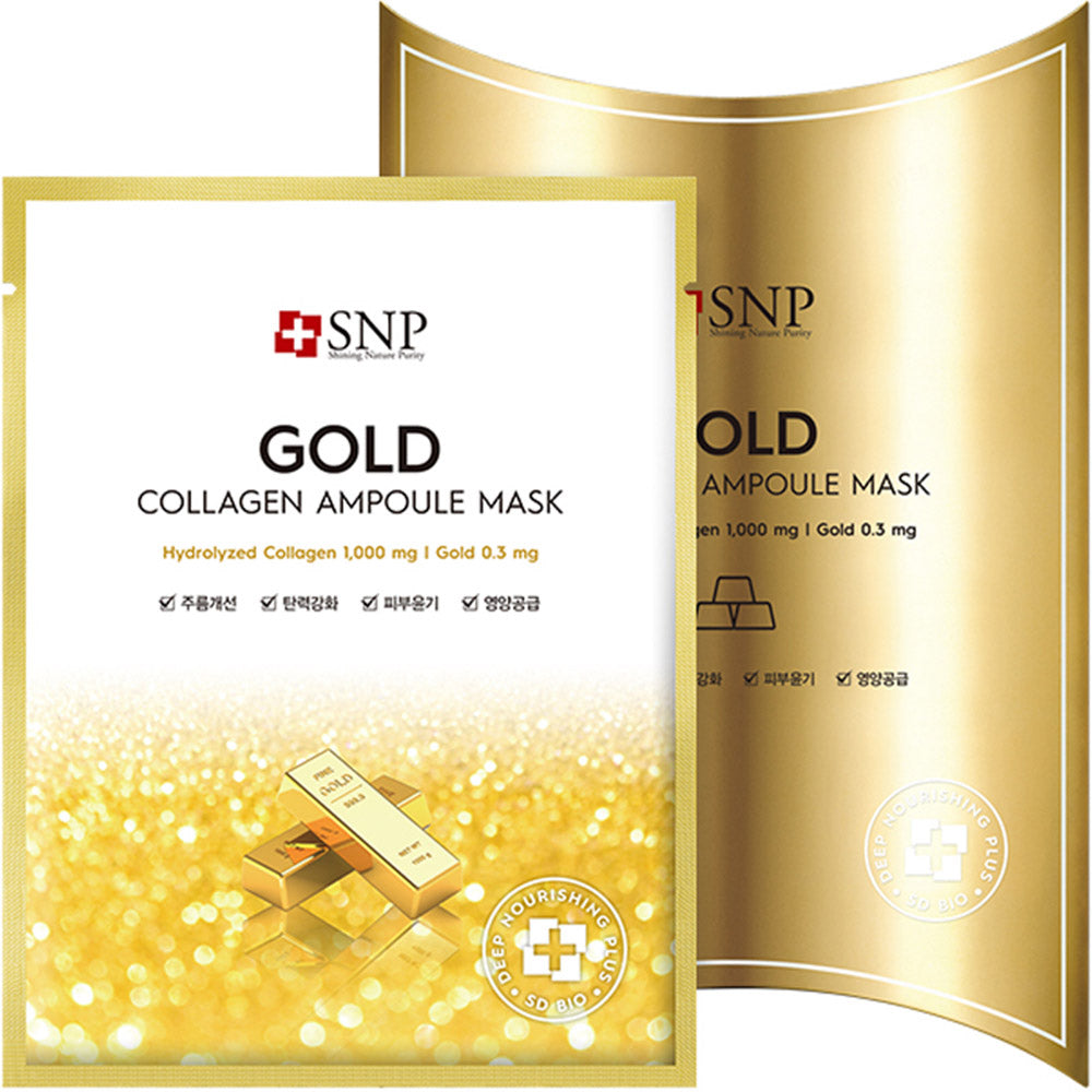 SNP Gold Collagen Ampoule Mask 25ml x 10PCS