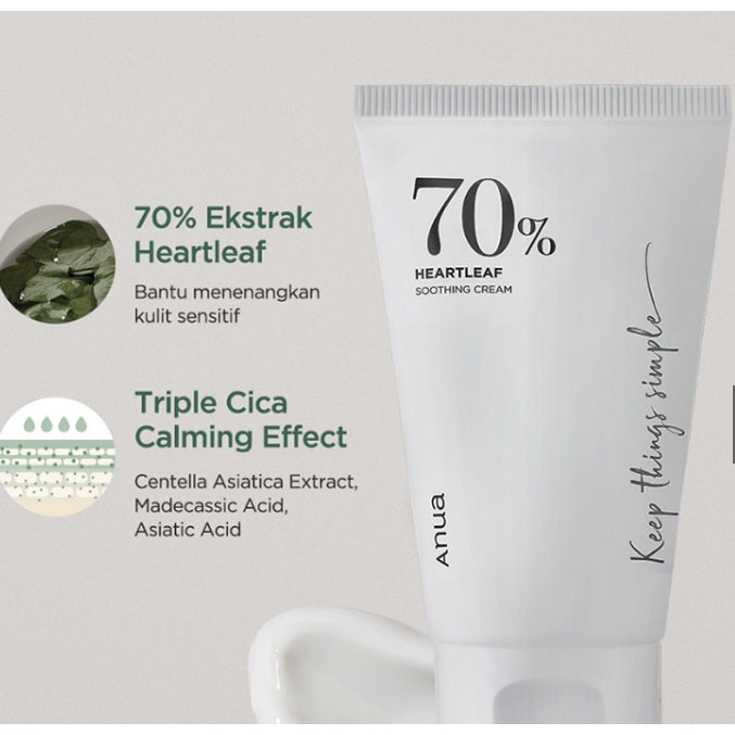 ANUA 70% Heartleaf Soothing Cream 100ml