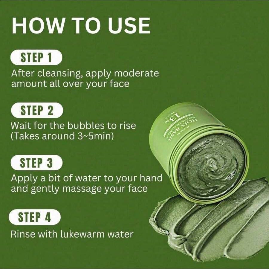P.CALM Holy Basil Bubble Deep Mask 90g